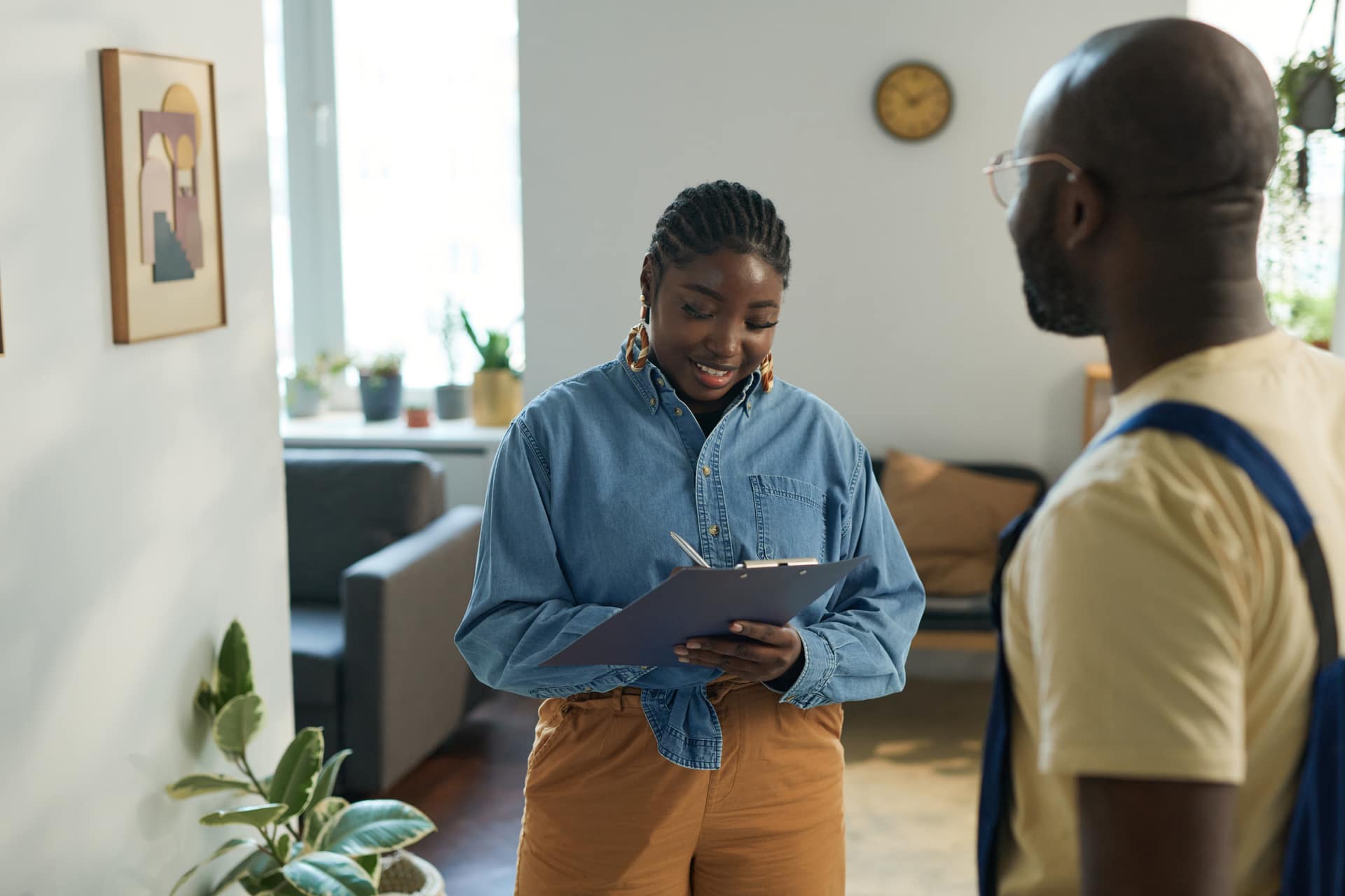 Homeowner meeting with a real estate agent
